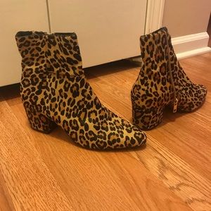 Steve Madden Vintage Leather Leopard Print Boots